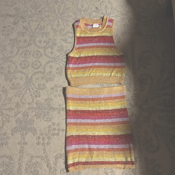 REVOLVE “Lovers + Friends” Stripe Sunset Crop SET - Picture 4 of 6